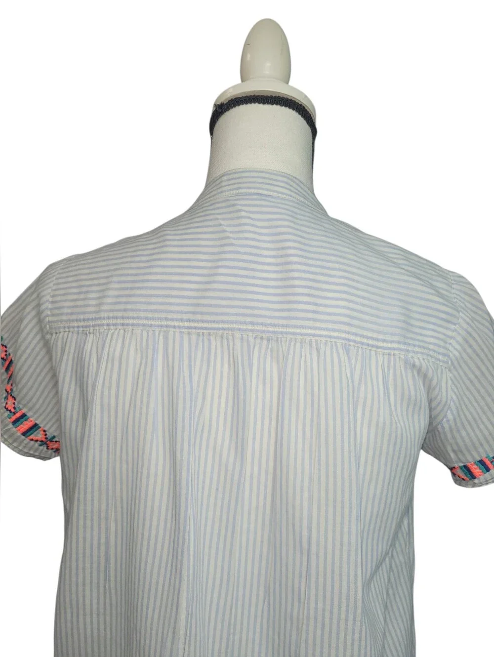 J.Crew Striped & Embroidered Tunic Dress